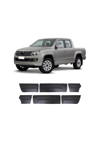 Volkswagen Amarok 2010-2016 Uyumlu Kapı Dodik Seti 4+2 Parça Abs Mat Siyah