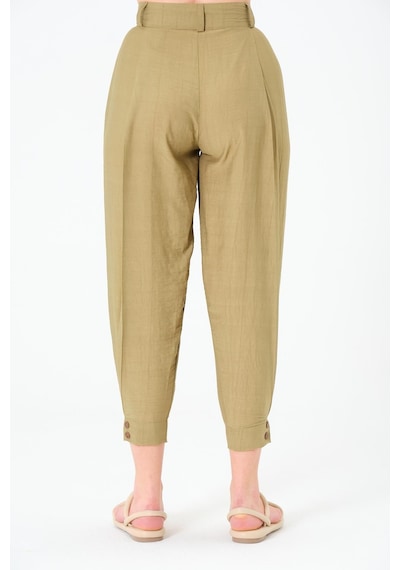 Sortie Collection Paça Düğmeli Pantolon Haki