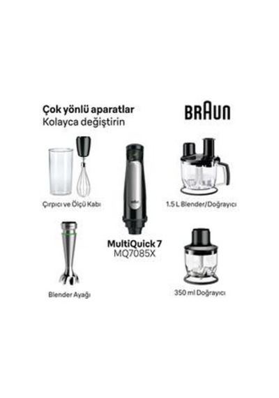 Braun MQ7085X Multiquick 7 1000 W El Blender