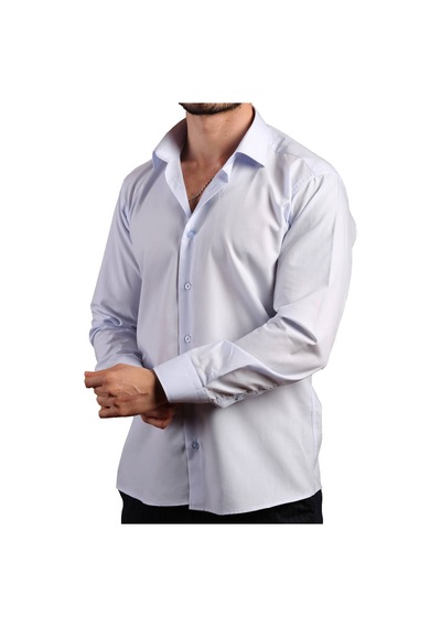 Dicotto Açık Mavi Dar Kesim Slim Fit Uzun Kol Düz Renk Erkek Gömlek - 151-3 001