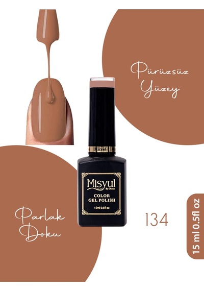 Uv Led Kalıcı Oje Nail Art, 15 Ml, 134 Rengi