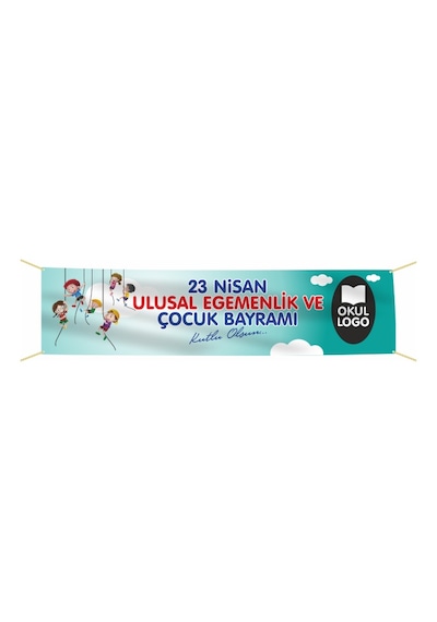 23 Nisan Pankartı -10 Tek Ebat