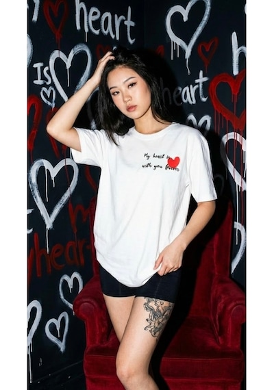 Unisex Düz Renk Dijital Baskılı Bisiklet Yaka Basic Tişört BEYAZ