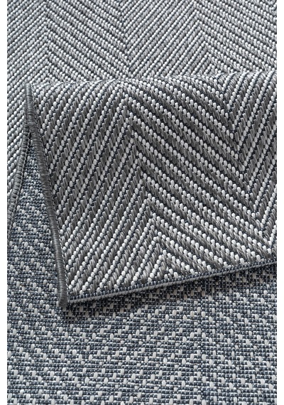 Elit Premium Sisal Jut Halı 1002 - Antrasit Balık Sırtı Desen Antrasit-krem Krem