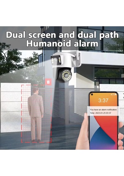 Buğz 4mp Yoosee Çift Lens Ip Kamera - Wıfı Açık Otomatik İzleme, Su Geçirmez Kablosuz Güvenlik Ev Kamerası, Renkli Gece Görüş