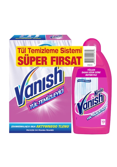 Vanish Tül Temizleyici Set ( Toz 400 gr + Parlatıcı 450 ML)