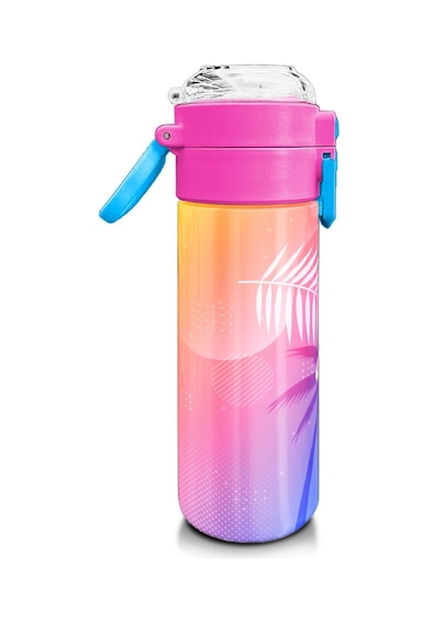 Coral High Kids Lavanta Pembe Flamingo Desenli Pipetli Ve Direkt İçim Çelik Termos 500 Ml 31921 Lavanta - Pembe