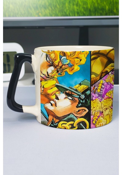 Jojo No Kimyou Na Bouken Part Genel Anime Baskılı Seramik Lüks Kupa 1 Adet Özel Siyah Kulp Dalga Kulp V4d Çok Renkli