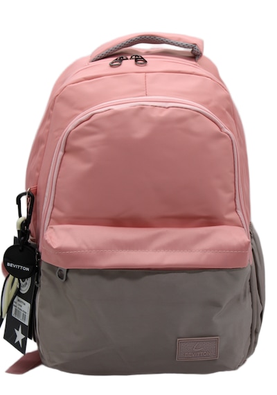 2200 Hafif Kullanışlı Okul Sırt Çantası Unisex Okul Çantası Vizon - 124-Pembe