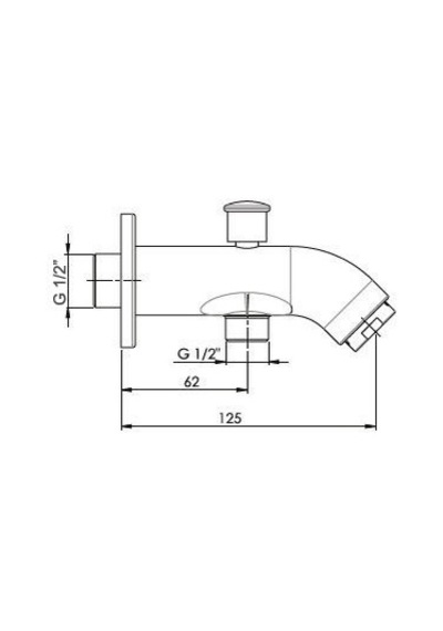Gpd Ankastre Batarya Gaga Çıkış Ucu Yönlendiricili 1/2'' Ggr08-2 Gümüş