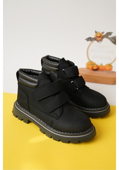 Daxtors Garantili D0cot33 Günlük Ortopedik Çocuk Unisex Soğuk Geçirmez Bot Siyah