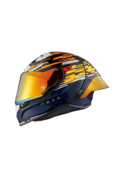 Nexx X.R3R Glıtch Racer Kapalı Motosiklet Kaskı Mavi - Turuncu