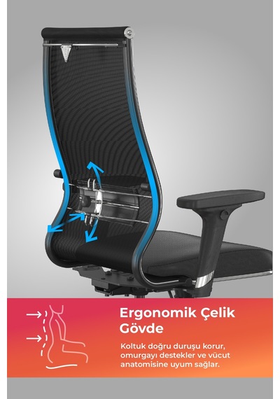 Metta Ergolife Synergolife Synchrosit 10 Ergonomik Ofis Sandalyesi Ayarlanabilir Kolçaklı, Fileli, Öğrenci Sandalyesi -211.d.1.3e3 Siyah Metta Ergolife Synergolife Synchrosit 10 Ergonomik Ofis Sandalyesi Ayarlanabilir Kolçaklı, Fileli, Öğrenci Sandalyesi -211.d.1.3e3 Siyah