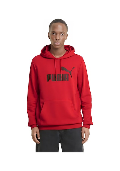 Puma Essential Big Logo Gri Erkek Sweatshirt Kırmızı