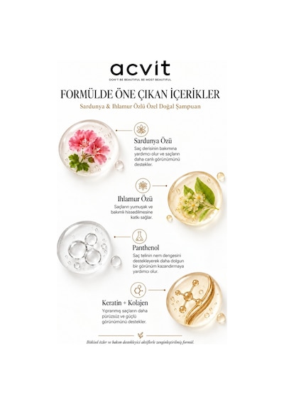 Acvit Sardunya & Ihlamur Özlü Şampuan 330 ML