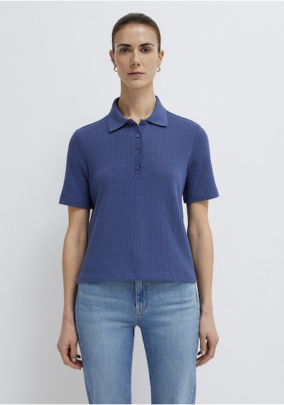 Mavi - Örme Mavi Polo Tişört 1614311-70757