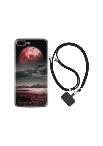 Apple Uyumlu iPhone 7 Plus 8 Plus Kılıf Boyun Askılı Red World 1836