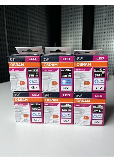Osram 5w 6500k 6'lı Paket Beyaz Gu10 Ampül