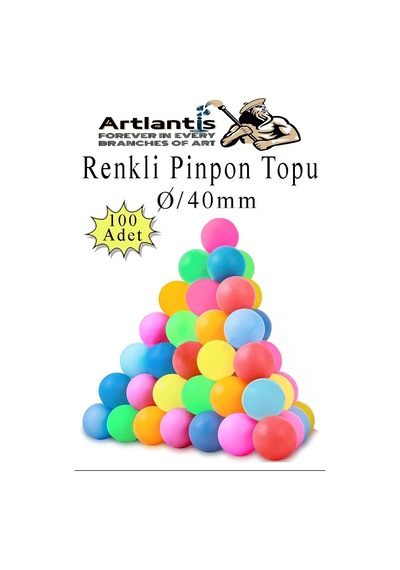Renkli Pinpon Topu 100 Adet Masa Tenis Topu Evcil Hayvan Kedi Oyuncağı Okul Sınıf Etkinlik Deney Topu