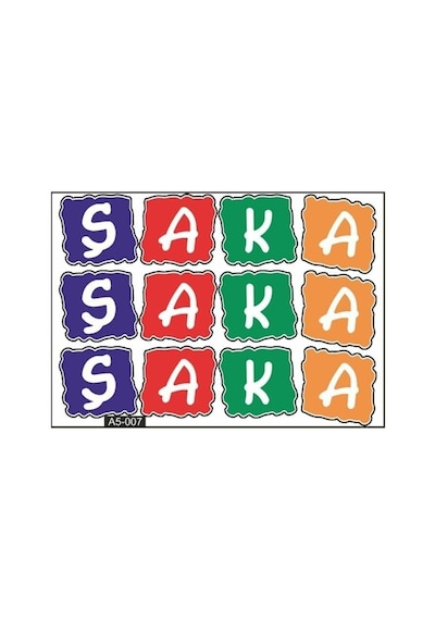 A5 Sticker 011 Tek Paket Çoklu Sticker Standart