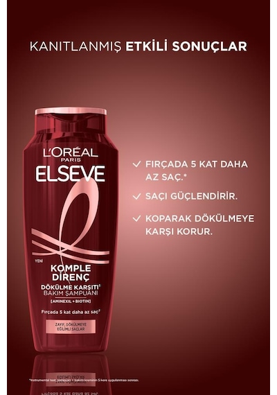 L'Oréal Paris Elseve Komple Direnç Dökülme Karşıtı Bakım Şampuanı 3 x 300 ML