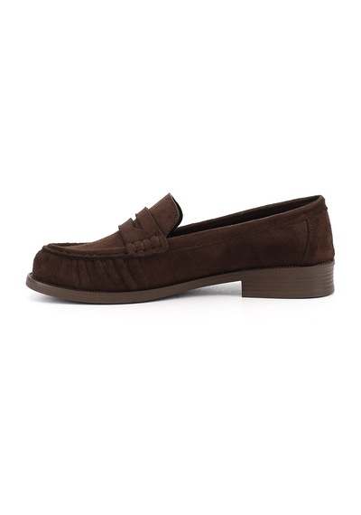 Gönderir Kadın Kahve Süet Loafer Ayakkabı Ddza87335885