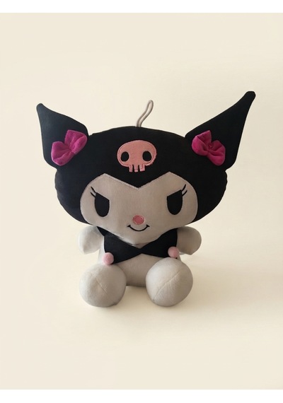 Peluş Kuromi -30cm -siyah Siyah-beyaz