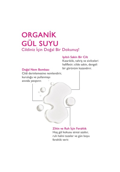Organik Gül Suyu - 100 Ml