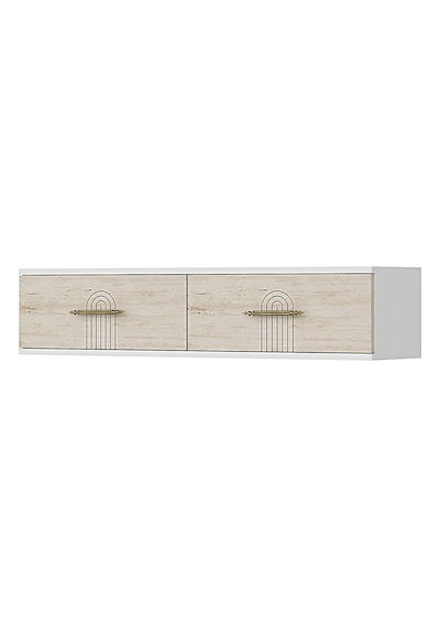 Da1215bt - İda Dresuar, Antre Hol Rafı, Ayaksız Tv Sehpası, Beyaz - Traverten 120cm Da1215bt - İda Dresuar, Antre Hol Rafı, Ayaksız Tv Sehpası, Beyaz - Traverten 120cm
