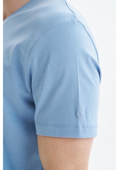 AR-MA Arma Erkek Regular Fit Basic Süprem V Yaka Tişört Y29344472102 Mavi
