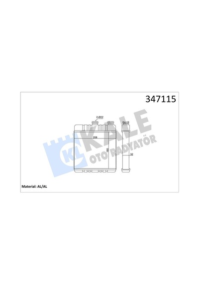 Kale 347115 Kalorifer Radyatörü Astra G-zafıra 206x180x32 1618142-9117283