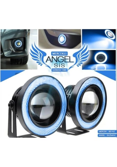 OtoÇizgi Angel Sis Farı 89mm Buz Mavi Universal Mercekli Sis OtoÇizgi