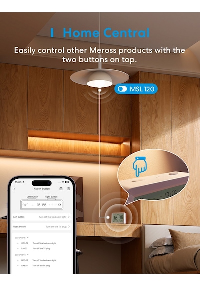 Meross Akıllı Sıcaklık Ve Nem Sensörü Ms130 Apple Home Destekli