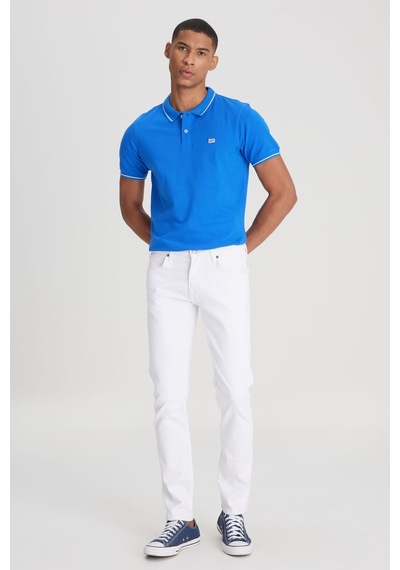Lee Luke Slim Fit Dar Kesim Düşük Bel Dar Paça Esnek Beyaz Erkek Pantolon White-l719067100