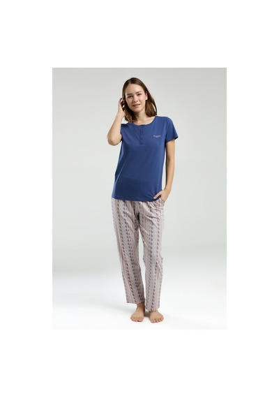 Pierre Cardin Kadın Mavi Pijama Takımı Pc8956-s-v1 Mavi