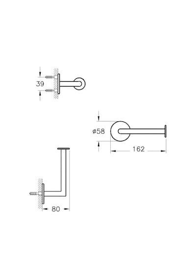 VitrA Origin Tuvalet Kağıtlığı Fırçalı Nikel  A4488734