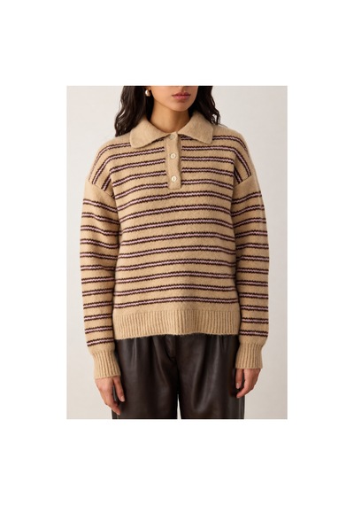 Maison Velora Kadın Camel Çizgili Basic Oversize Polo Yaka Yarım Pat Düğmeli Triko Kazak-27aj002 Bej 923050279 Bej Maison Velora Kadın Camel Çizgili Basic Oversize Polo Yaka Yarım Pat Düğmeli Triko Kazak-27aj002 Bej 923050279 Bej