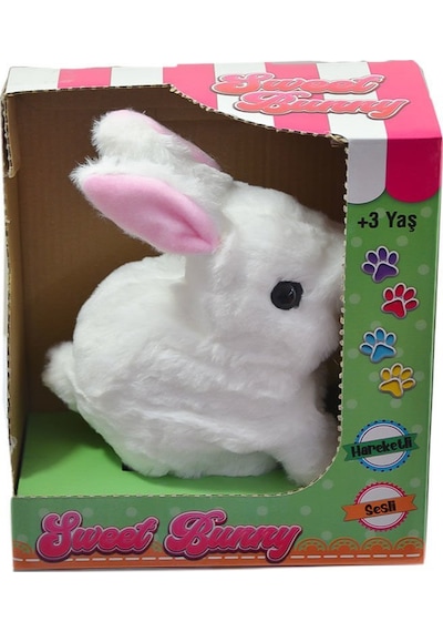 40098 Tavşan Peluş Pilli-Aya Toys