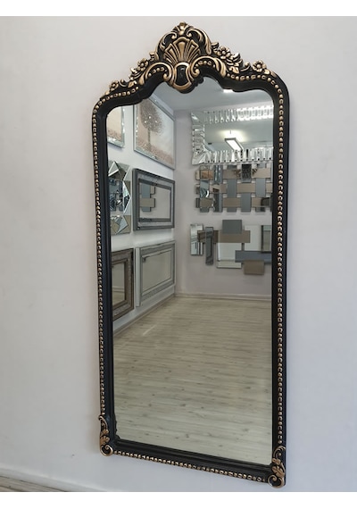 Ayna Denizi Princess Great Black Gold Model Siyah Altın Renk Dekoratif Boy Aynası