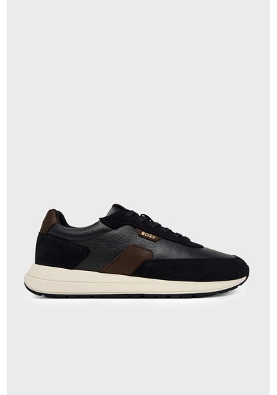 Boss Deri Sneaker Ayakkabı Erkek Ayakkabı 50568951 002 Siyah