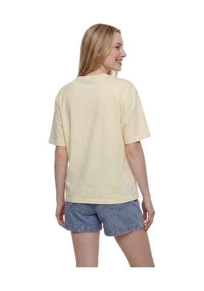 Oversize Kadın Tshirt K.kol Light Yellow
