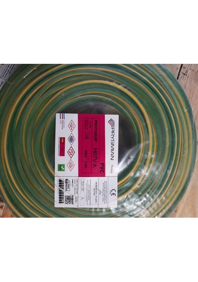 Prysmian H07V-K Sarı Yeşil 16 Mm Nyaf Çok Telli Topraklama Kablo