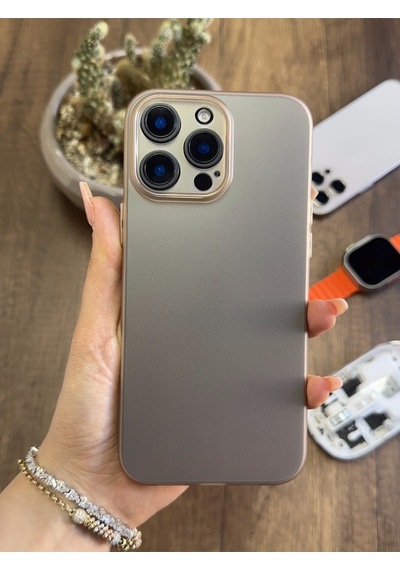 Apple iPhone 16 Pro Max Uyumlu Süper İnce Mat Ultra Thin Silikon Kılıf Çöl