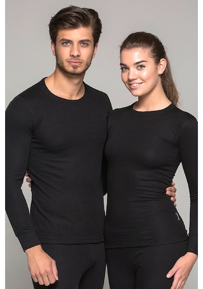 Thermoform Heavy Unisex Yetişkin Uzun Kol Termal Outdoor İçlik Fanila Siyah Renkli