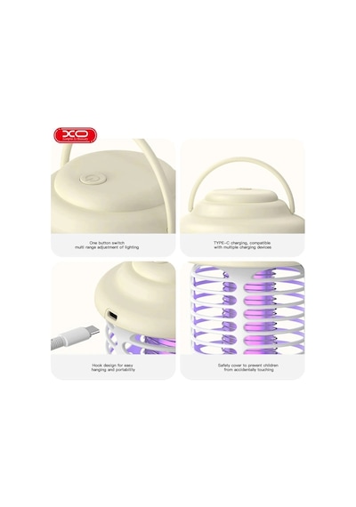 Yh10 Taşınabilir Led Lamba & Sivrisinek Kovucu Uv 1200mah 10000k Fonksiyonel Cihaz Koruyucu Çok Renkli