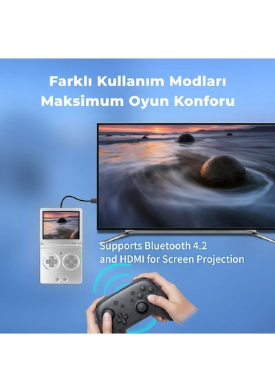 Rg35xxsp Katlanabilir Retro El Oyun Konsolu 64 Gb Gümüş - 3.5 İnç Oca Ips Ekran H700 İşlemci 5g Wi-fi Hdmı Bluetooth Psp, Ps1, Nds Destekli