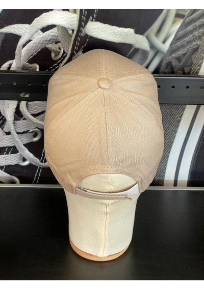 Hamze Polo Nakışlı Gabardin Kumaş Unisex Cap Şapka Bej