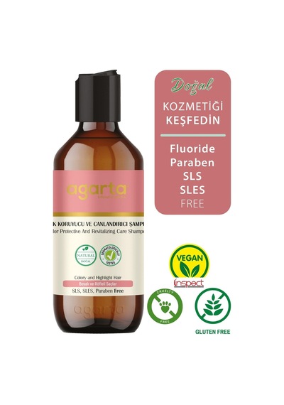 Agarta Boyalı Saçlar İçin Renk Koruyucu ve Canlandırıcı Şampuan 400 ML