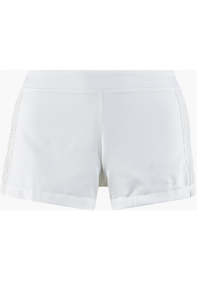 Aubade Midnight Whisper Shorty Dantelli Stretch Ipek Şort Külot Beyaz