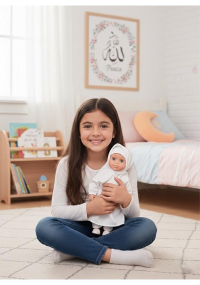 Elif Tesettürlü Bebek Pilli Sesli Dua Eden Ve İlahi Okuyan Eğitici Oyuncak Bebek 1